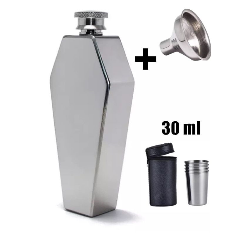 Portable Hip Flask 3.5oz Rits Cup + Funnel Stainless Steel