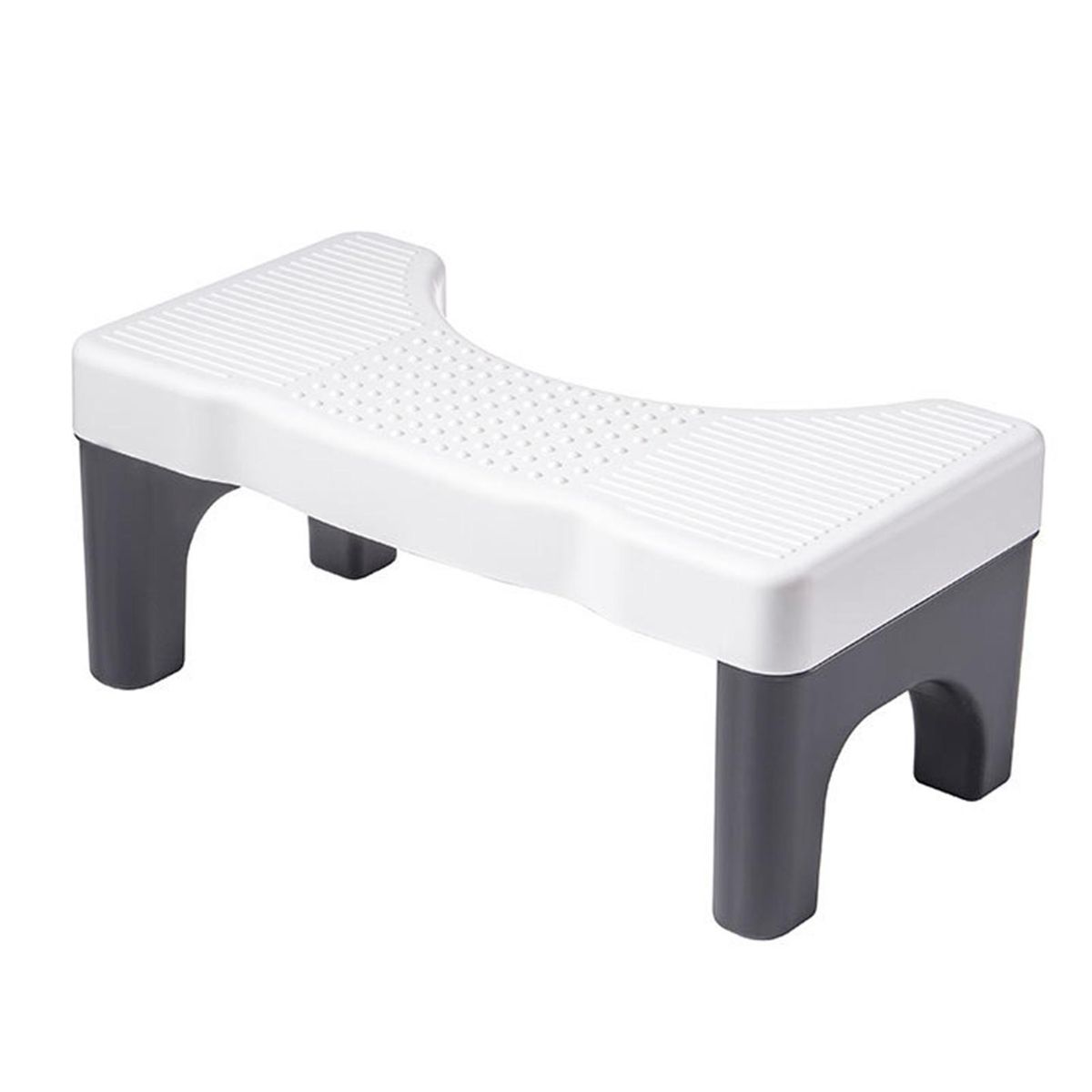 Non-slip Toilet Footstool Squatease Portable Non-slip Toilet for Ages Black White
