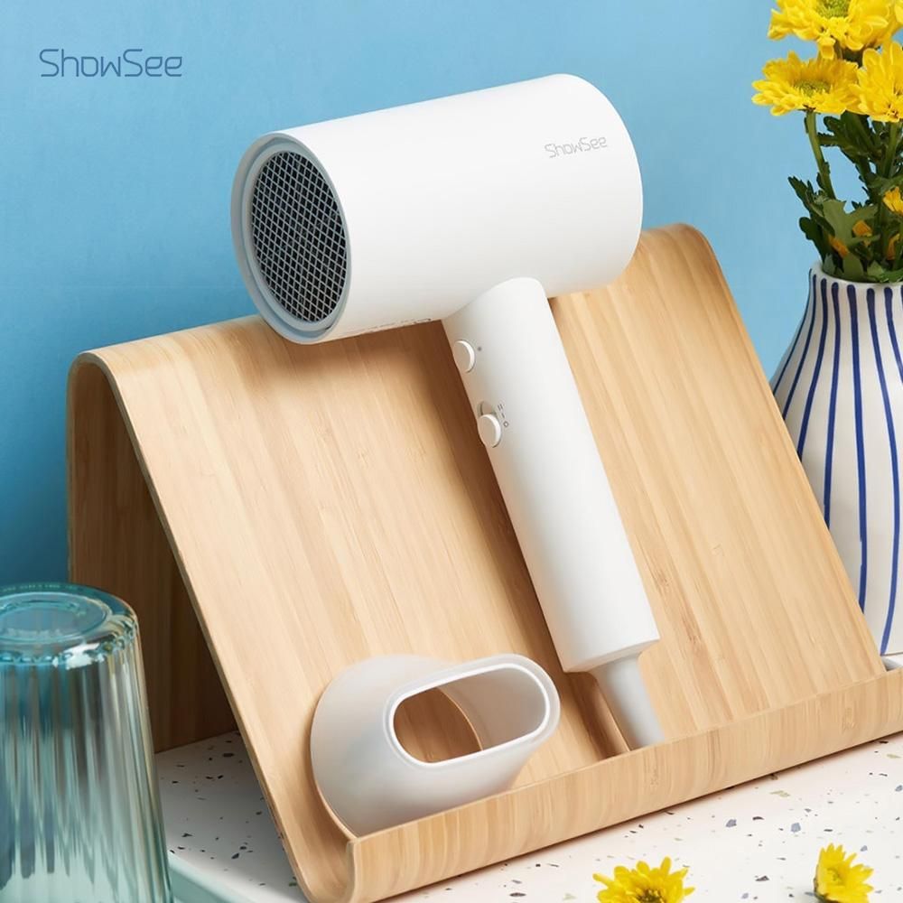 ShowSee Anion Hair Dryer Negative Ion Hair Quick Drying  DC Motor Hair Dryer with 2 Speed Temperature Settings Light Weight Hair Blow Dryer Home Travel 220V