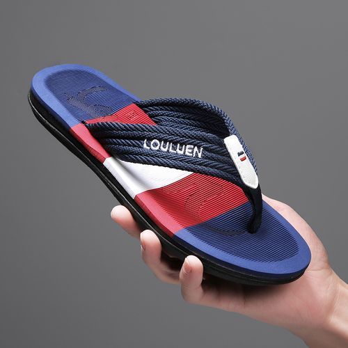 High Quality Webbing Flip Flops Men Mixed Color Sandals Shoes Summer Beach Slippers Men Fashion Breathable Casual Outdoor Footwear