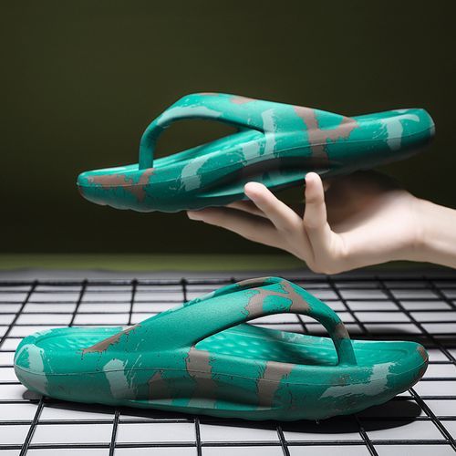 Men's Fashion Sandals Platform Flip-Flops Green