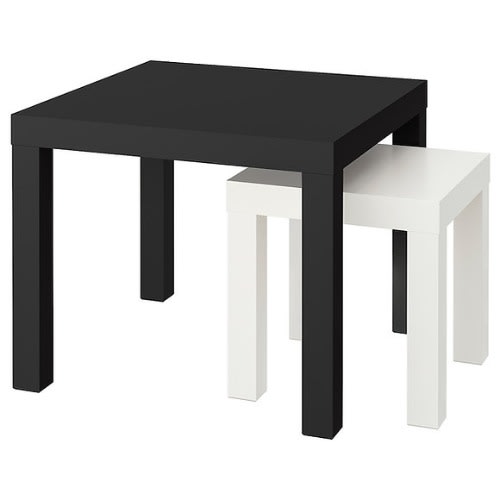 Lack Nest Of Tables - Set Of 2 - Black/white