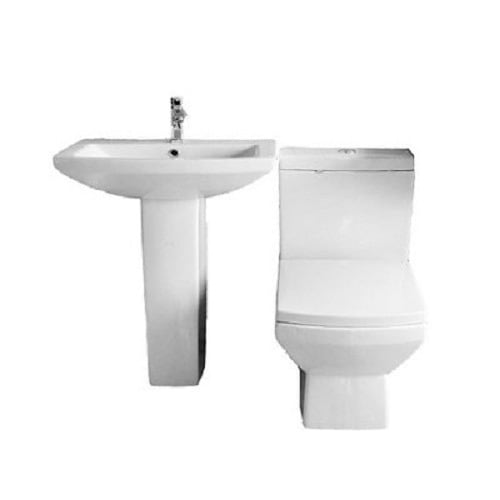 Pedestal Stand Toilet Seat & Basin