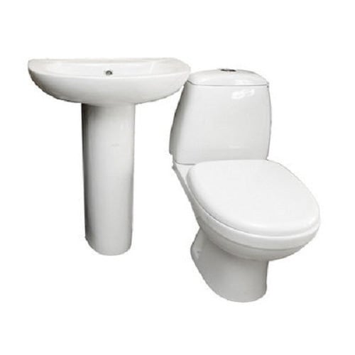 Toilet Seat, Basin & Pedestal Stand