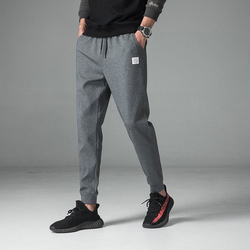 (dark Grey)Men Sweatpants Cotton Joggers Male Loose Casual Trousers Track Pants
