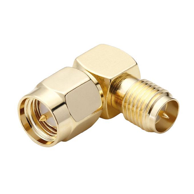SMA Male To SMA M Right Angle 90-Degree Adapter Gold Plated Contacts