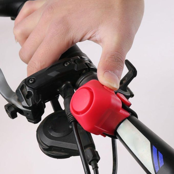 Silicone Electric Bike Horn MTB Road Bicycle Ring Tricycle Bell Red