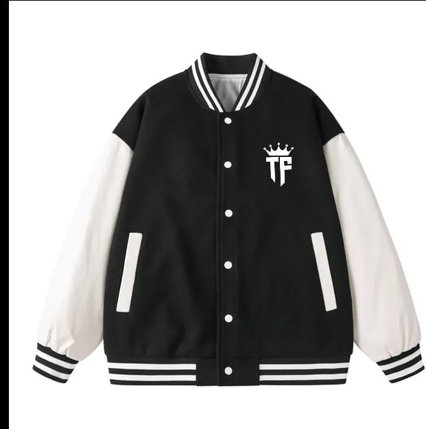 Classy Tfazz Luxury Varsity Jacket - Black & White