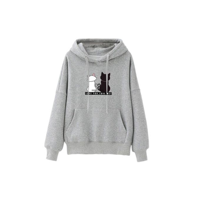 Soft Women Long Sleeve Hoodie Stretchy Hooded Tops With Pockets Grey S
