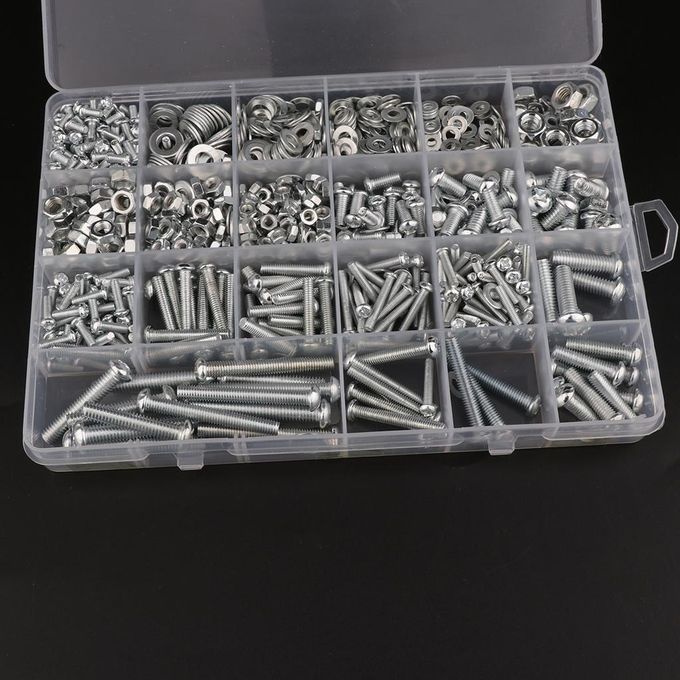 Aluminium Alloy  Socket Bolts Nuts  Round Head Screws Kit Box