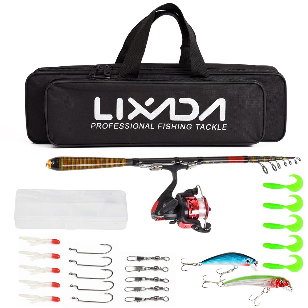 Carbon Fiber Telescopic Fishing Rod And Reel Combo