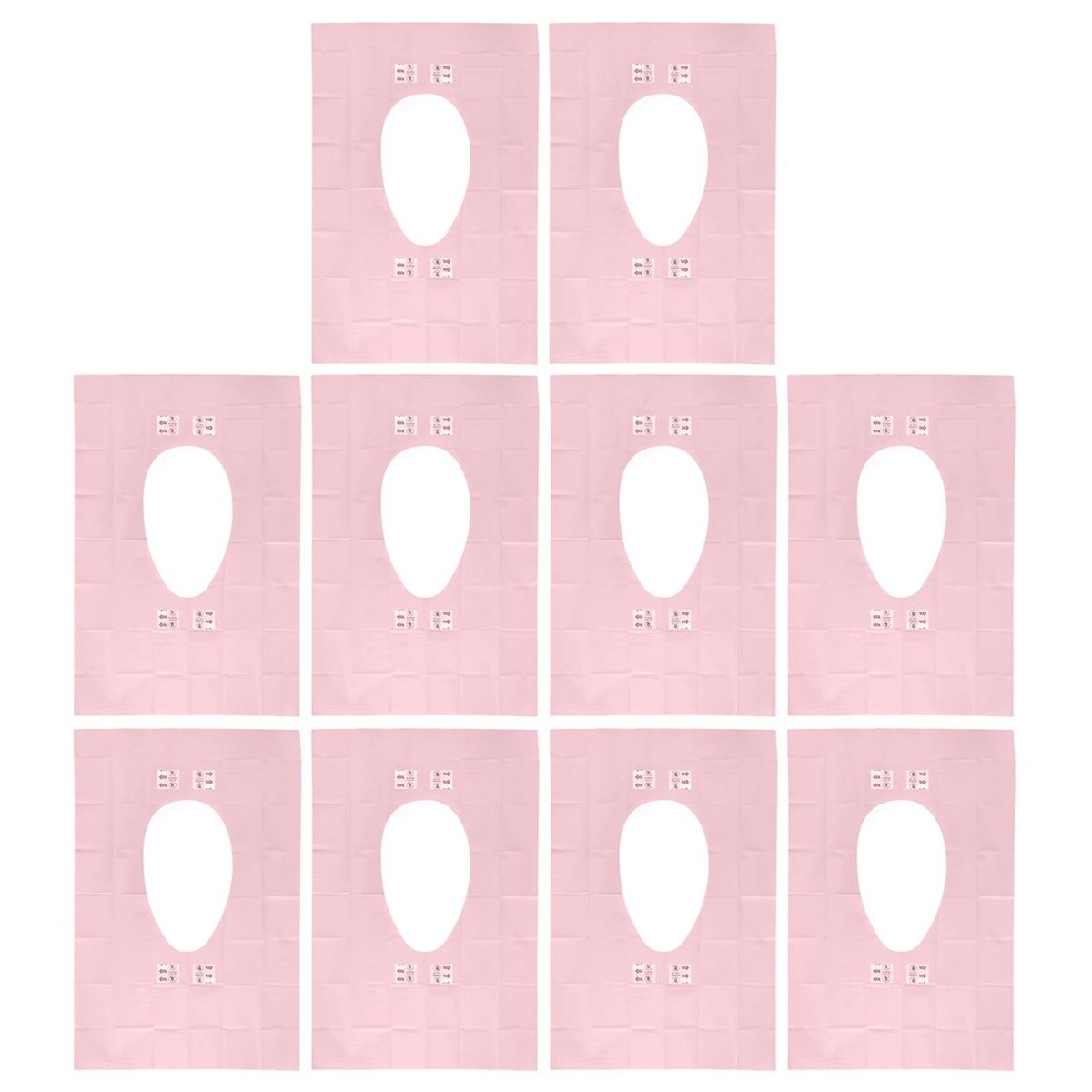 10Pcs Toilet Seat Cover Travel Disposable Toilet Seat Cover Pink