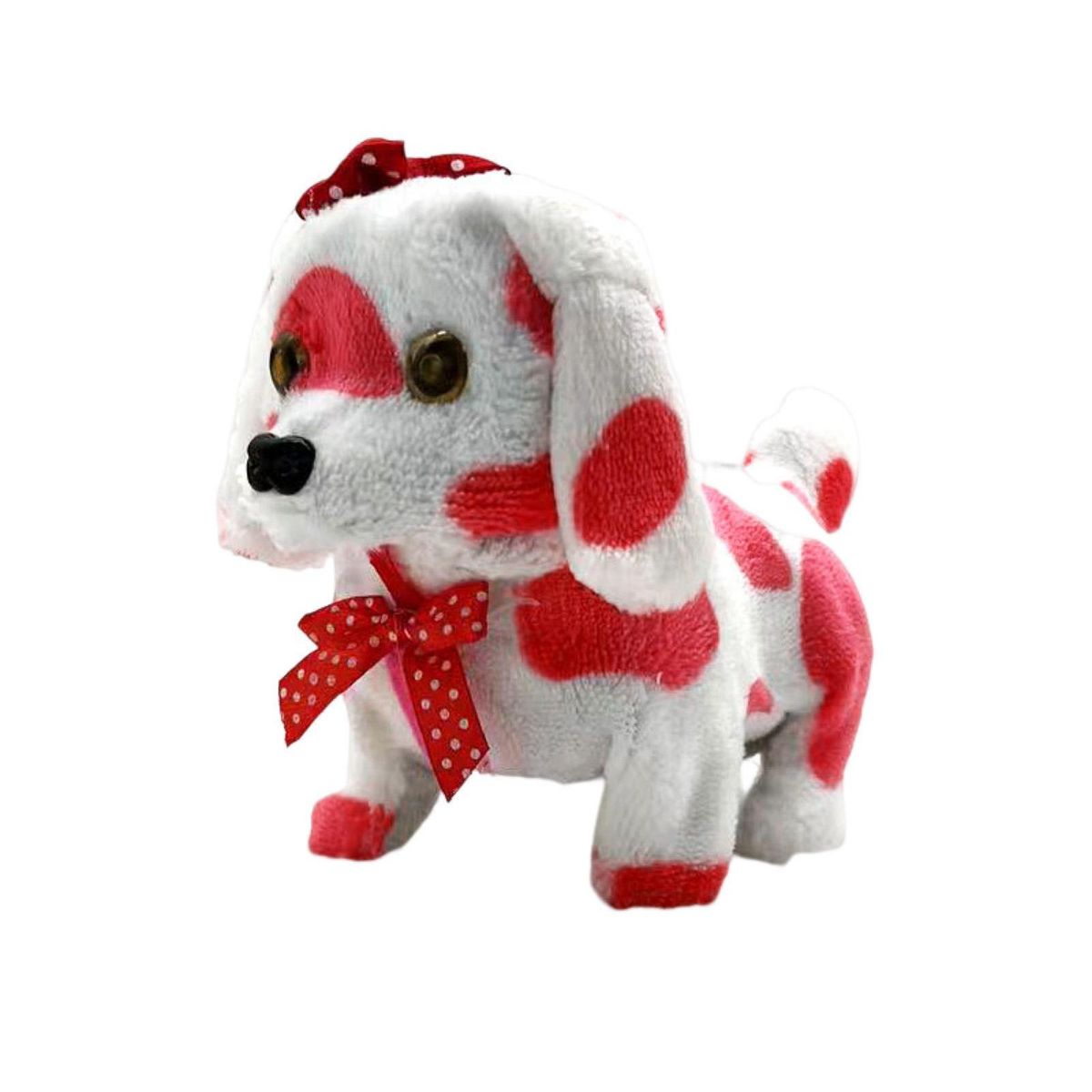 Dog Plush Toy Bow-knot Interactive Dog Toy Red