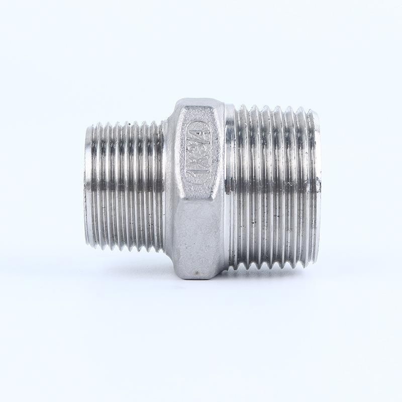 4 Points 6 Points 1 Inch Hexagonal Wire Double-Headed Wire Pair Exterior Thread Coupling 304 Stainless Steel Direct Straight-through Internal Connection Short Water Pipe