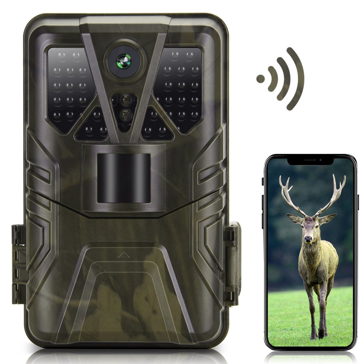 WiFi Trail Camera 4K 36MP BT App Control Hunting Camera