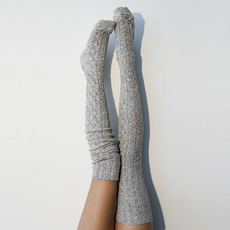2023 Warm 80cm NEW Knee Socks Women Cotton Thigh High Over The Knee Stockings For Ladies Girls SMA