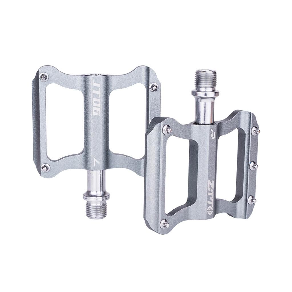 Flat Non-Slip Extra Wide MTB Bicycle Platform Pedal For 9/16'' Silver
