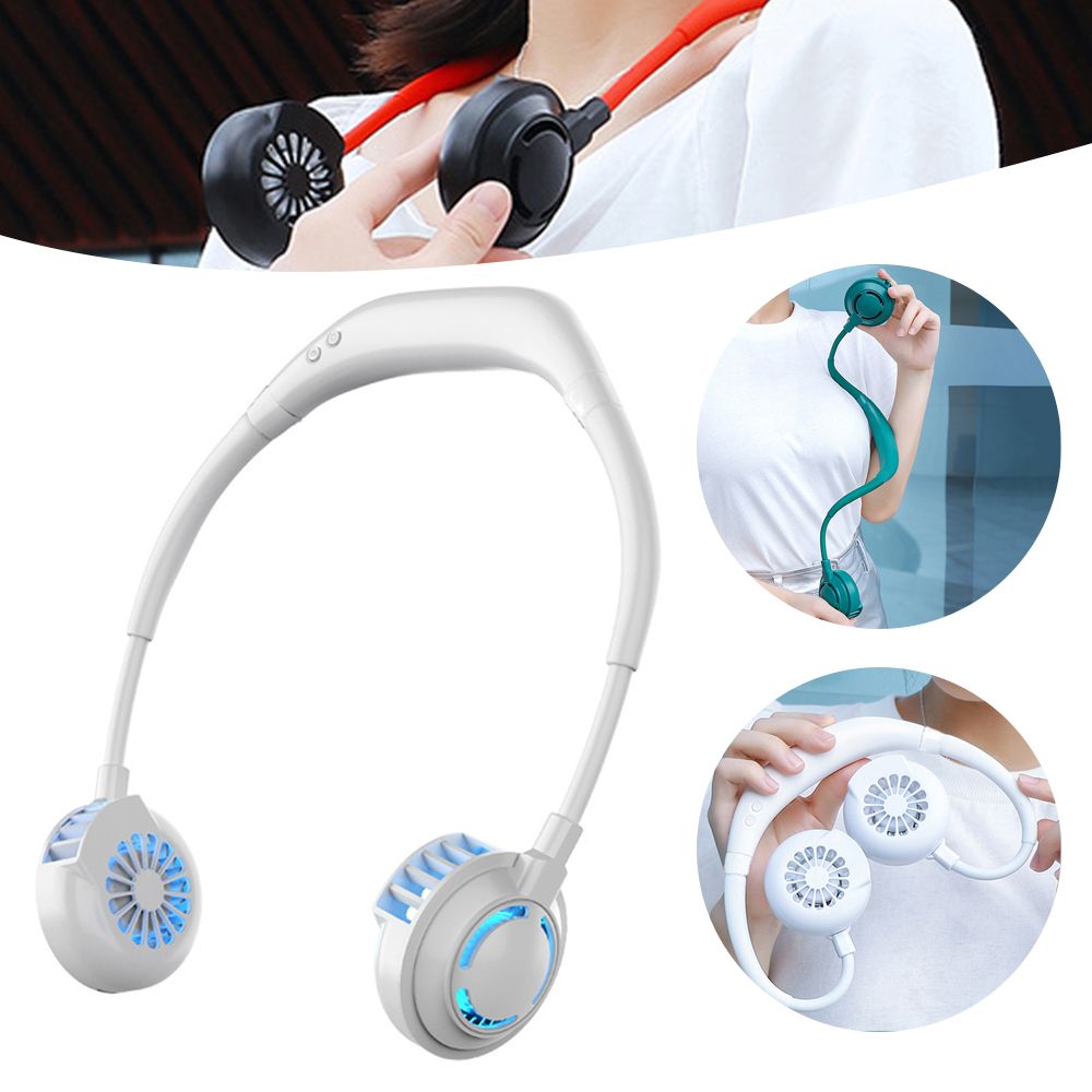 Portable Mini Neck Fan Hand Free Hanging USB Neck Fan