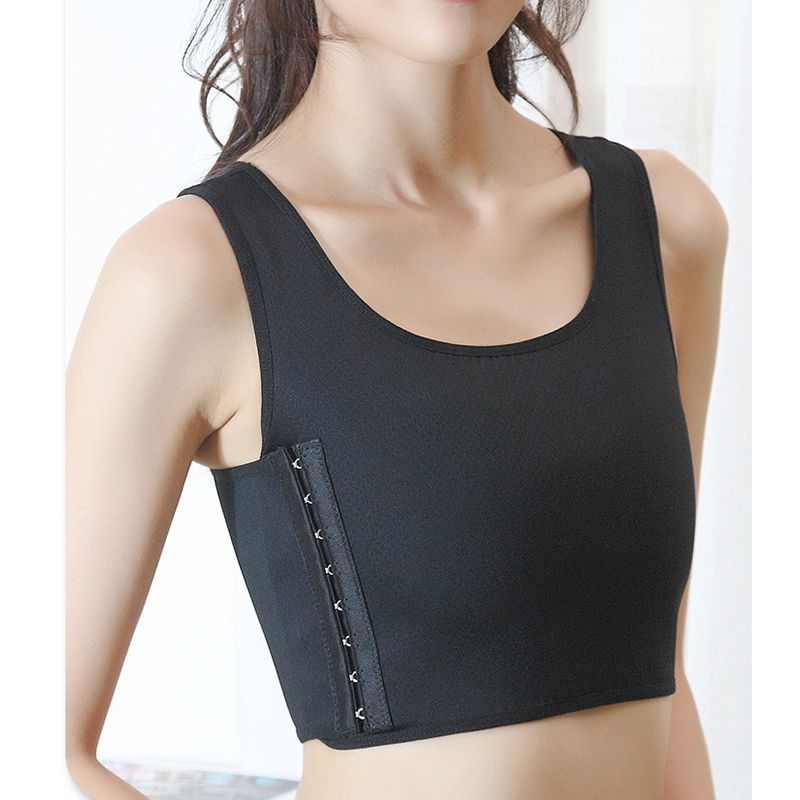 Women's Les  Tomboy Slim Fit Short Vest Chest Binder Tops Tomboy Bra Intimates Breathable Buckle Breast Binder 1905