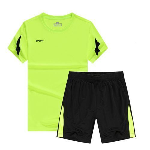 Two Piece Short Sleeve Jogging T Shirt Shorts Men Set
