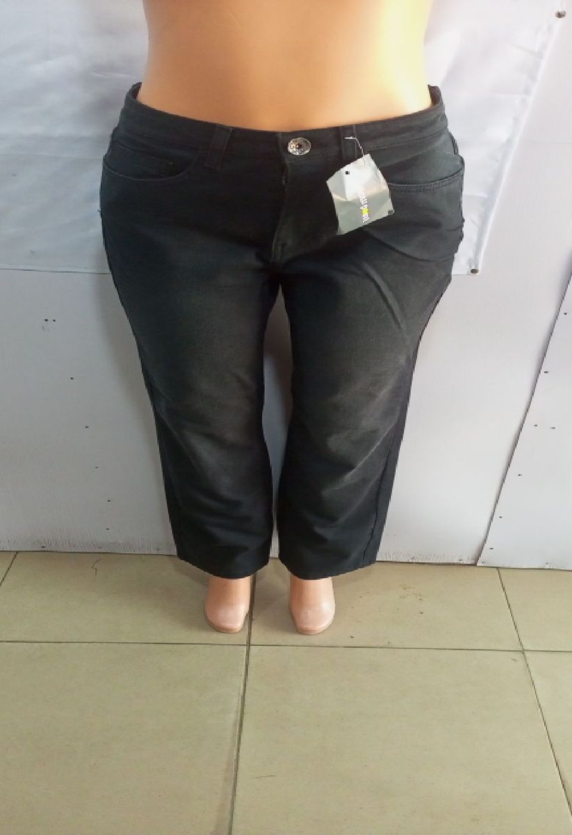 Straight Fit Stock Turkey Women Jeans  - Black