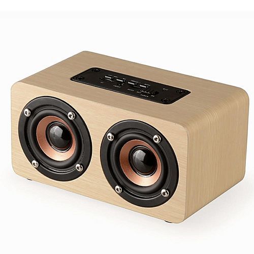 High Quality Wood Grain Bluetooth Stereo Speaker Dual Louderspeakers Super Bass Subwoofer HT-S