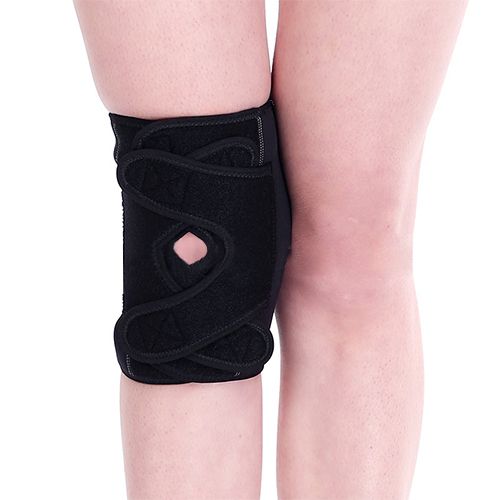 Black Sports Pressure Knee Pads Adjustable