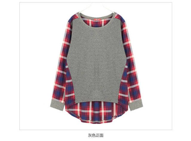 Ladies Multi- Color Checkers Top