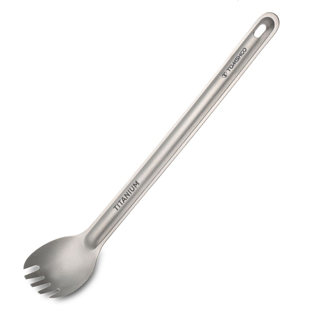 Titanium Long Handle Spork Outdoor Portable Matte