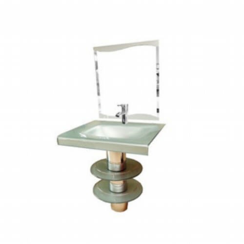 Glass Dining Wash Hand Basin with Mixer