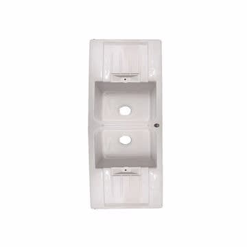 Double Bowl With Two Side Trays Kitchen Sink - White