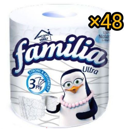Ultra White Tissue Paper 3 Ply Roll - 48 Rolls.