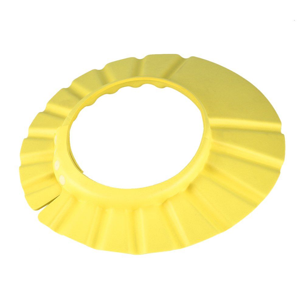 Soft Baby Kids Children Shampoo Bath Bathing Shower Cap Hat Wash Hair Shield-yellow