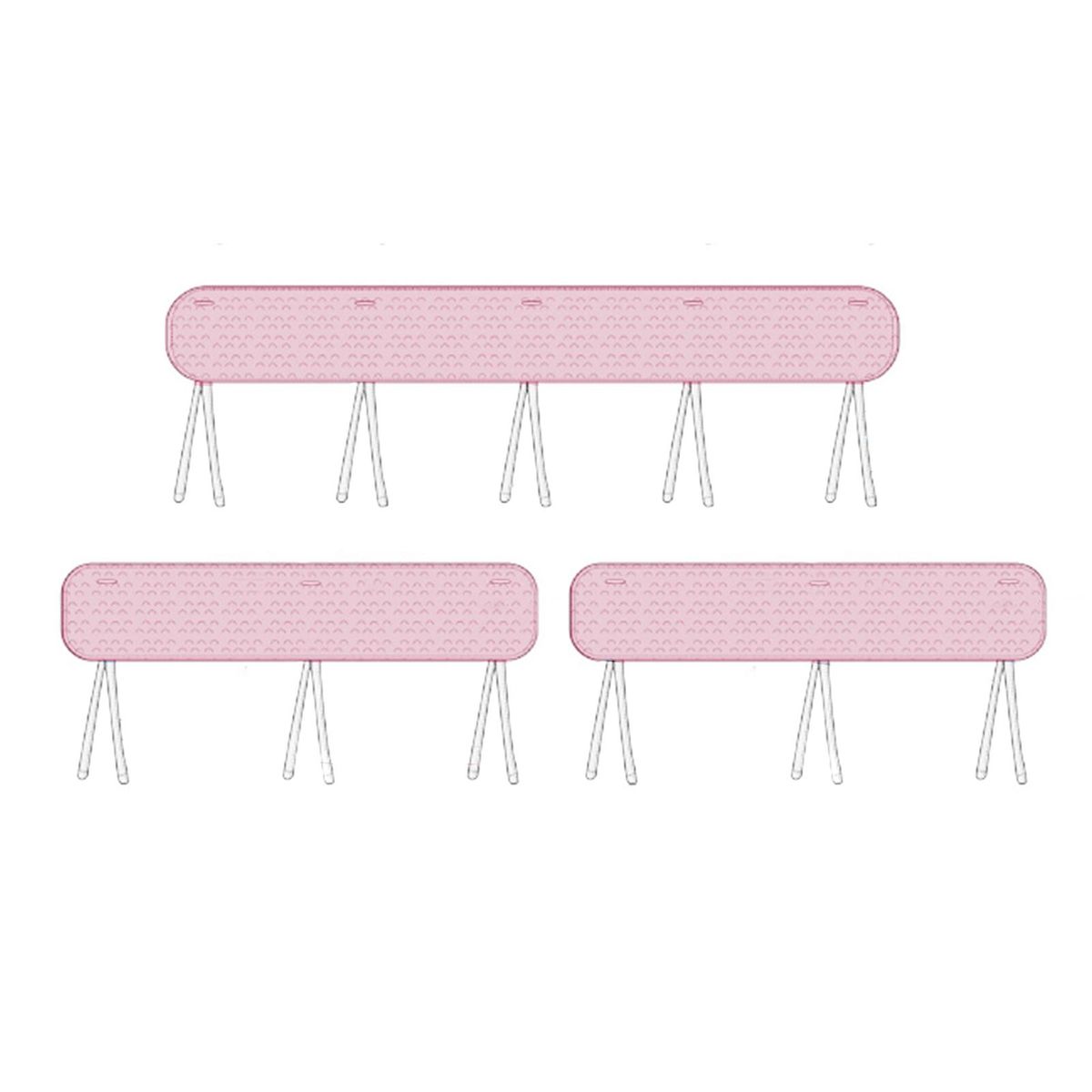 Collapsible Bed Rail for Kids Soft Safe Bed Rail Protection Set Baby Pink