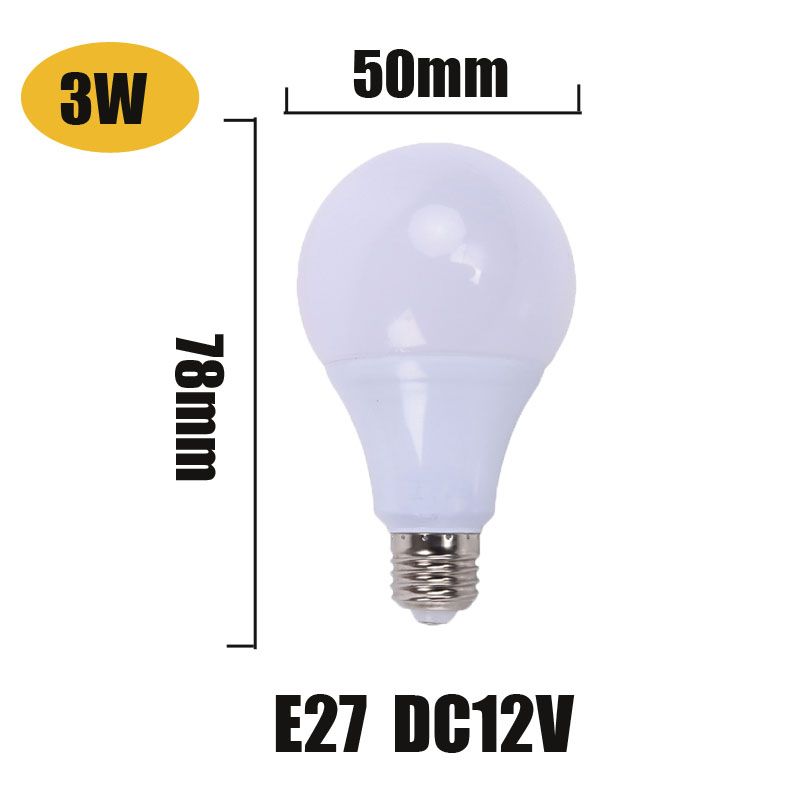 LED Screw Bulbs E27 DC 12V Smart IC Bulb 3W 5W 7W 9W 12W
