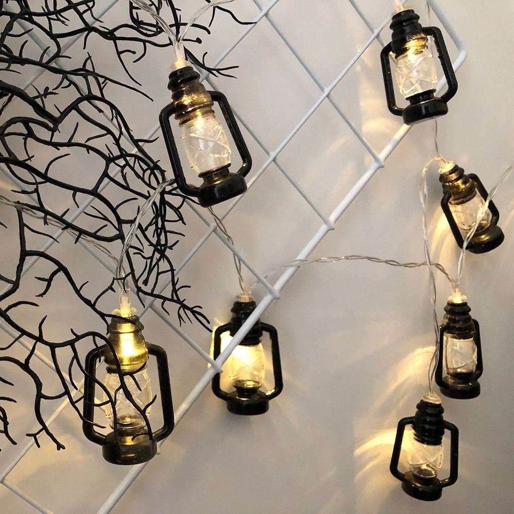 1.5m Retro Kerosene Lamp LED String Christmas Lantern