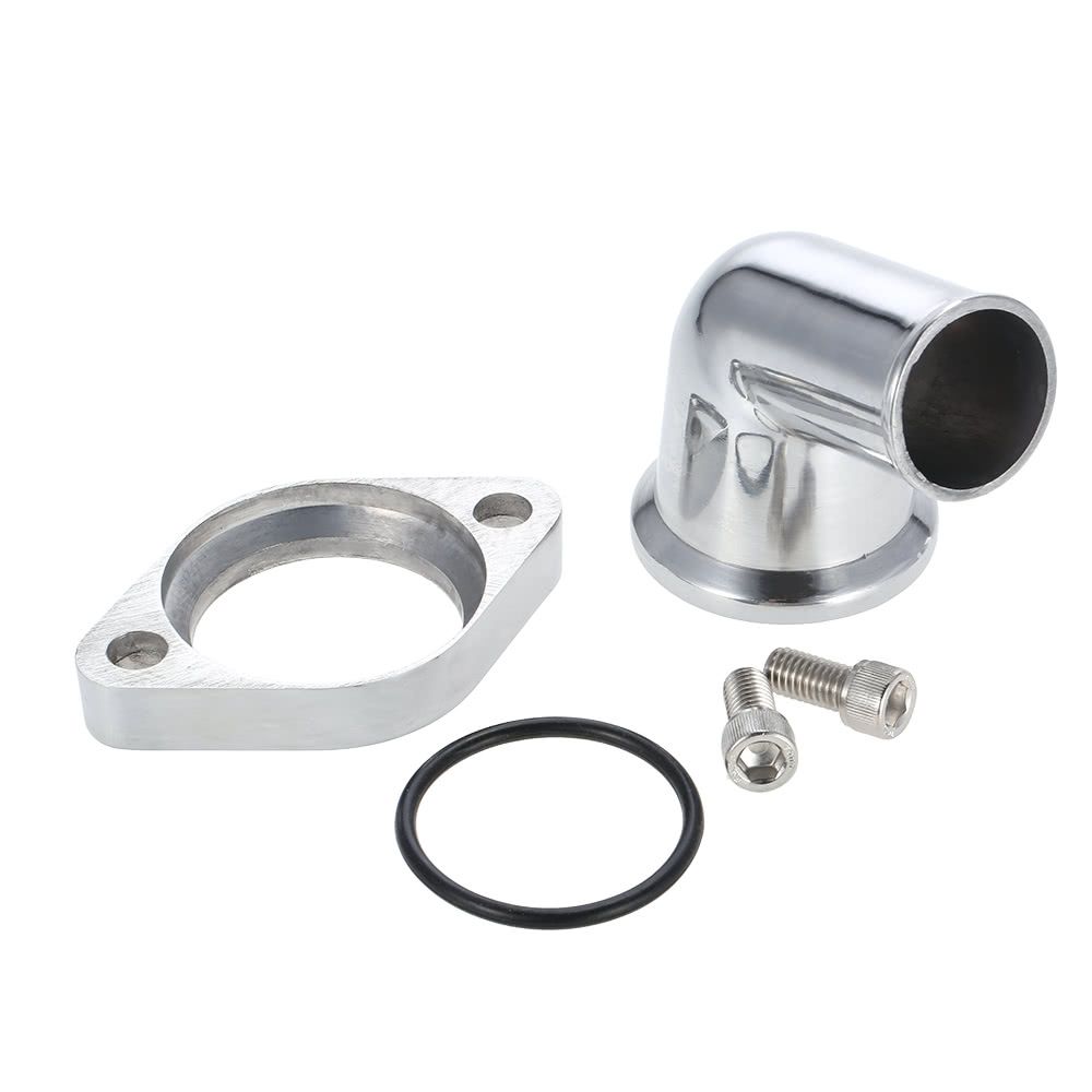 SBC BBC Polished Aluminum 15° Swivel Water Neck Fits SB BB