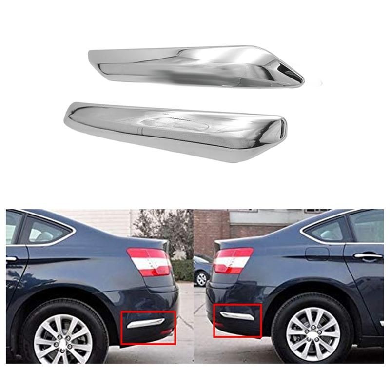 1Pair Rearper Strip Cover Trim Chrome Decoration For Citroen C5 2009 2010 2011 2012