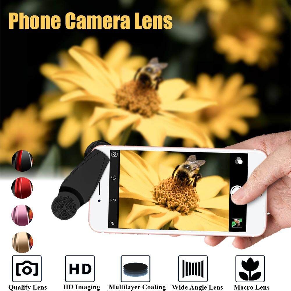 Wide Angle+15X Macro HD Phone Camera Lens For Universal Mobile Cell Phone 4 Colors Rose Gold