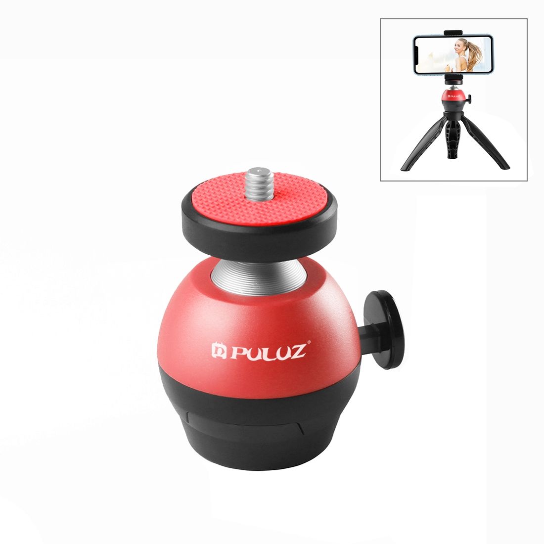 PULUZ Aluminum Alloy Ball Head ABS Tripod Adapter