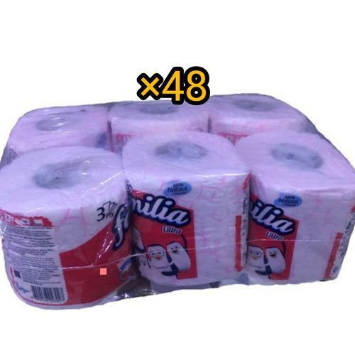 Ultra Red Tissue Paper 3 Ply Roll - 48 Rolls.