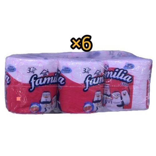 Ultra Red Tissue Paper 3 Ply Roll - 6 Rolls.