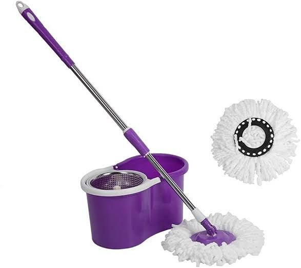 Extendable Spin Mopping Stick And Bucket