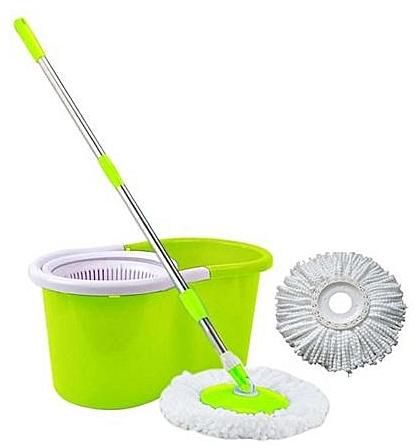 360 Degrees Rotating Magic Spin Mop- Mop Head And Bucket