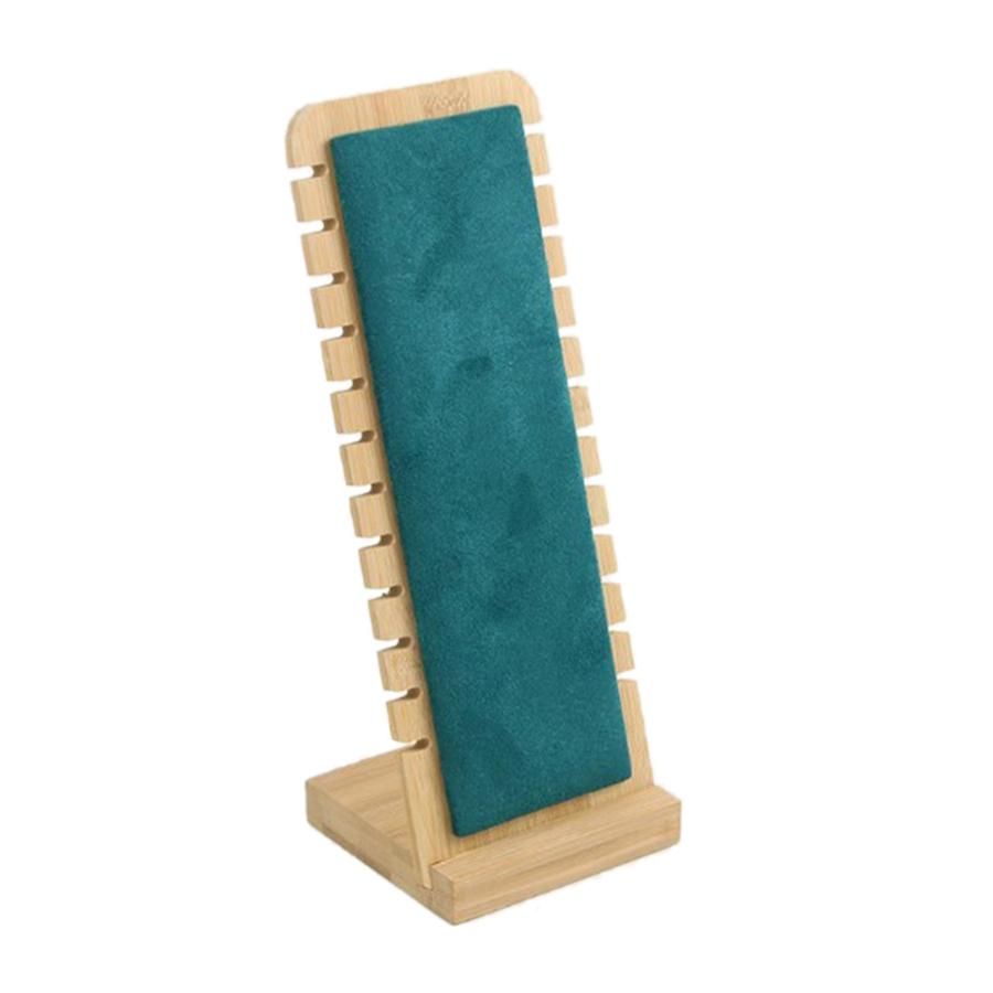Bamboo Wood Jewelry Display Stand Necklace Showcase Holder B