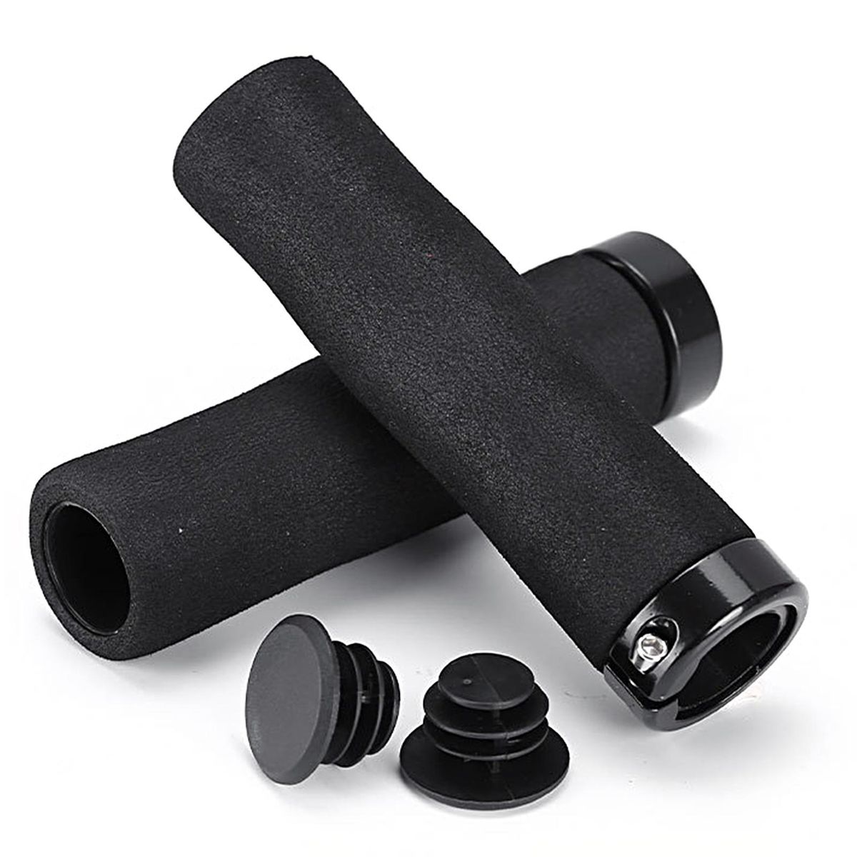 2Pcs Handlebar Covers High Strength Bike Handle Grips Black