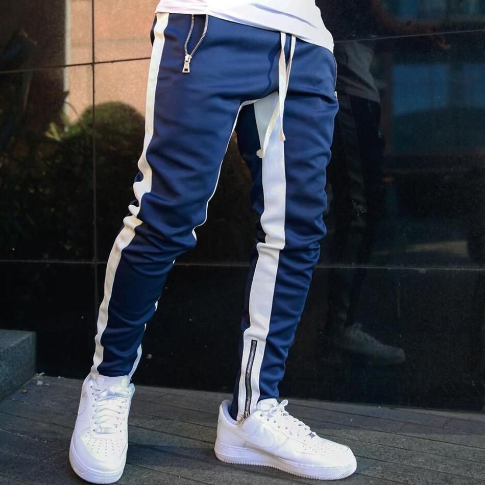 Jogging Casual Man Fitness Pants Men Sportswear Adjusted Tracksuit Pants Trousers Pants A-S