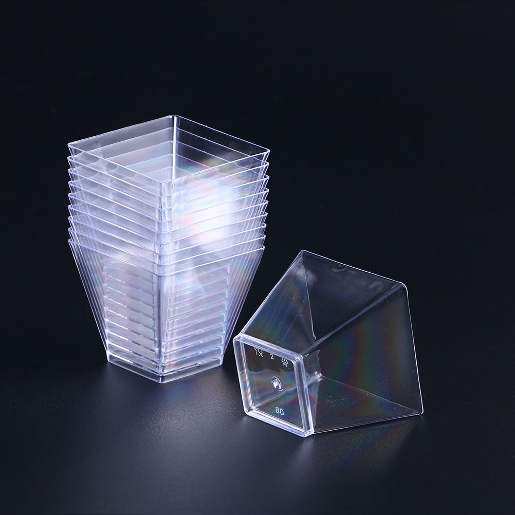 Cups Dessert Cup Square Plastic For Parfait Tazze Party