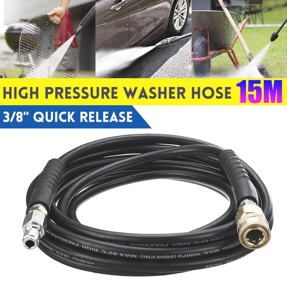 15M 5800PSI High Washer Hose 3/8'' Quick Release Couplings Connector