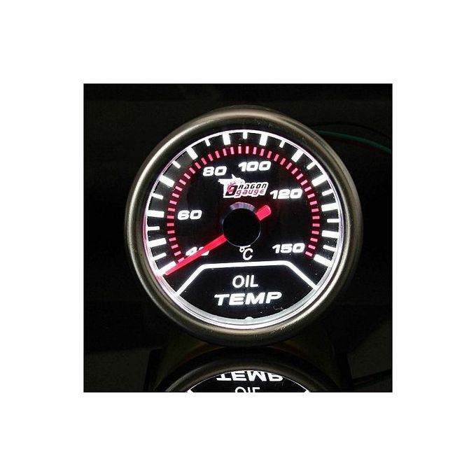 2 Inch 52MM UNIVERSAL CAR MOTOR LED OIL TEMP TEMPERATURE GAUGE POINTER METER SMOKE